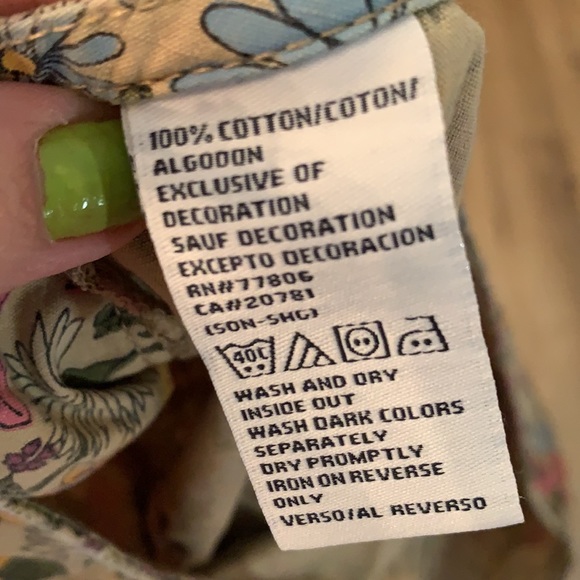 Vintage Y2K Tommy Jeans Floral Tiered Skirt Juniors Sz 17 - Picture 5 of 8